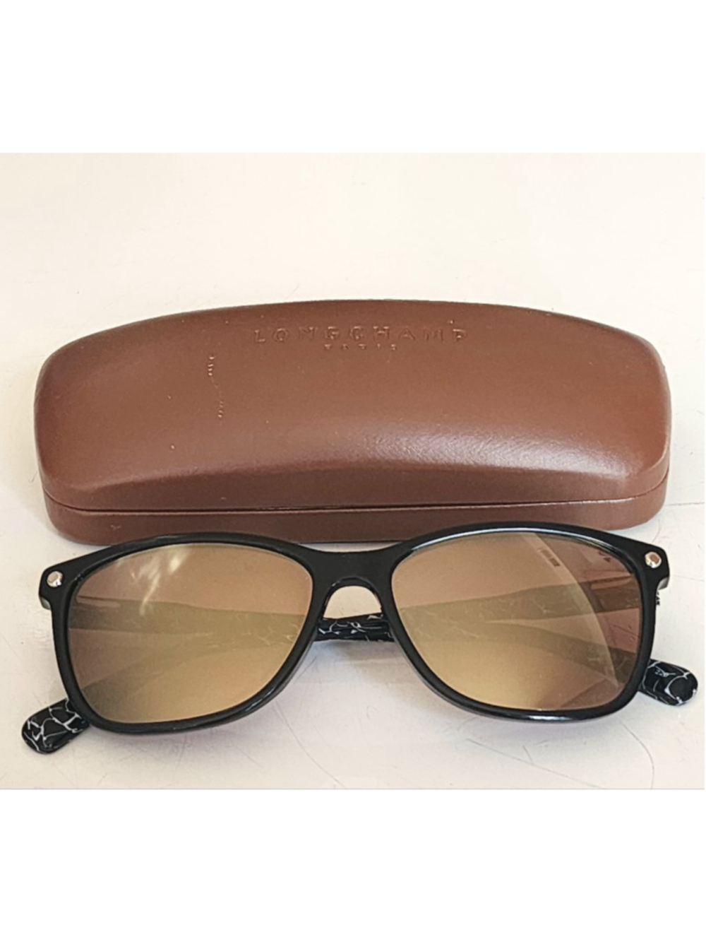 LONGCHAMP NEW LO2613 Mirrored Black Square Sunglasses - Picture 2 of 9